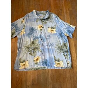 Tommy Bahama Silk Camp Shirt Hawaiian Floral‎ Tropical 2XB